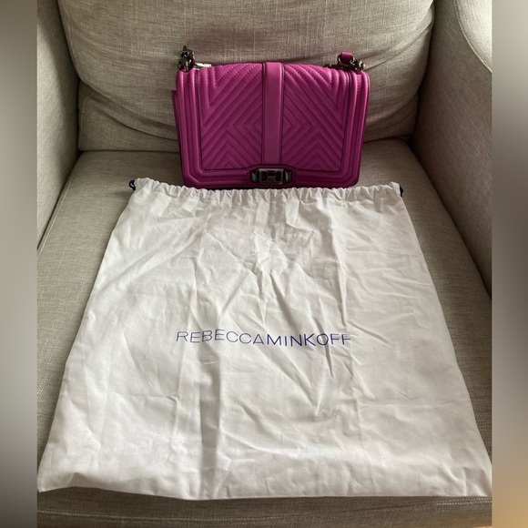 Rebecca Minkoff Orchid Pink Quilted Crossbody Bag / Purse - Picture 8 of 14